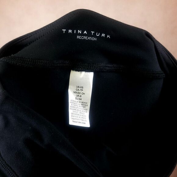 Trina Turk Recreation Black Geo Knit Leggings Size XS - Picture 9 of 9